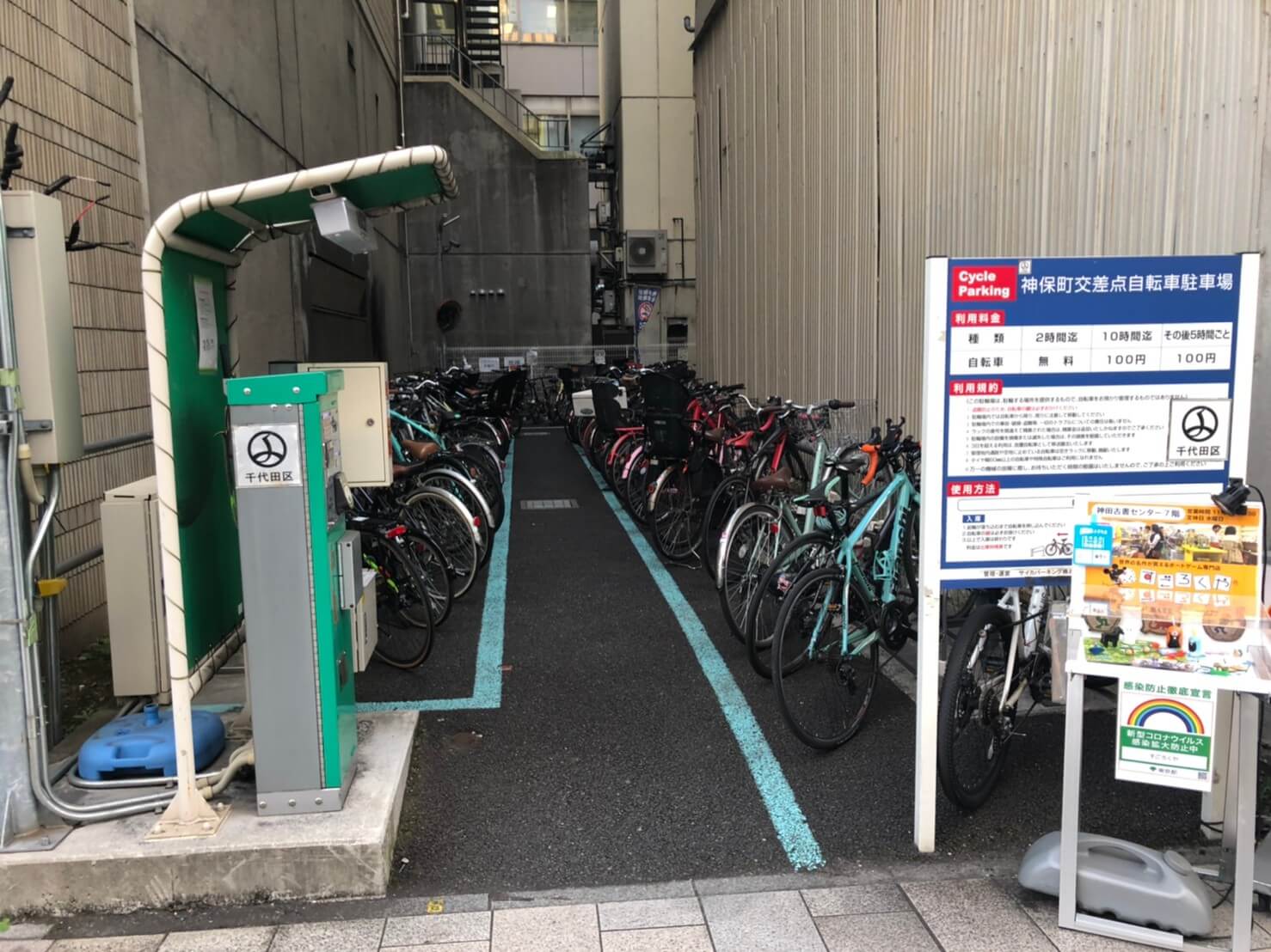 神保町交差点自転車駐車場  自転車駐輪場検索「得だわ！チャリ安」